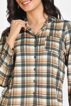 Zivame Print Fusion Knit Poly Pyjama Set - Frozen Dew — thumbnail 5